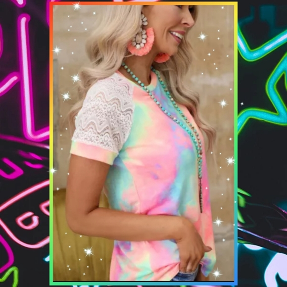 ‼️CLEARANCE PRICE FIRM‼️Bright Tie Dye Crochet🔥 - Picture 2 of 11